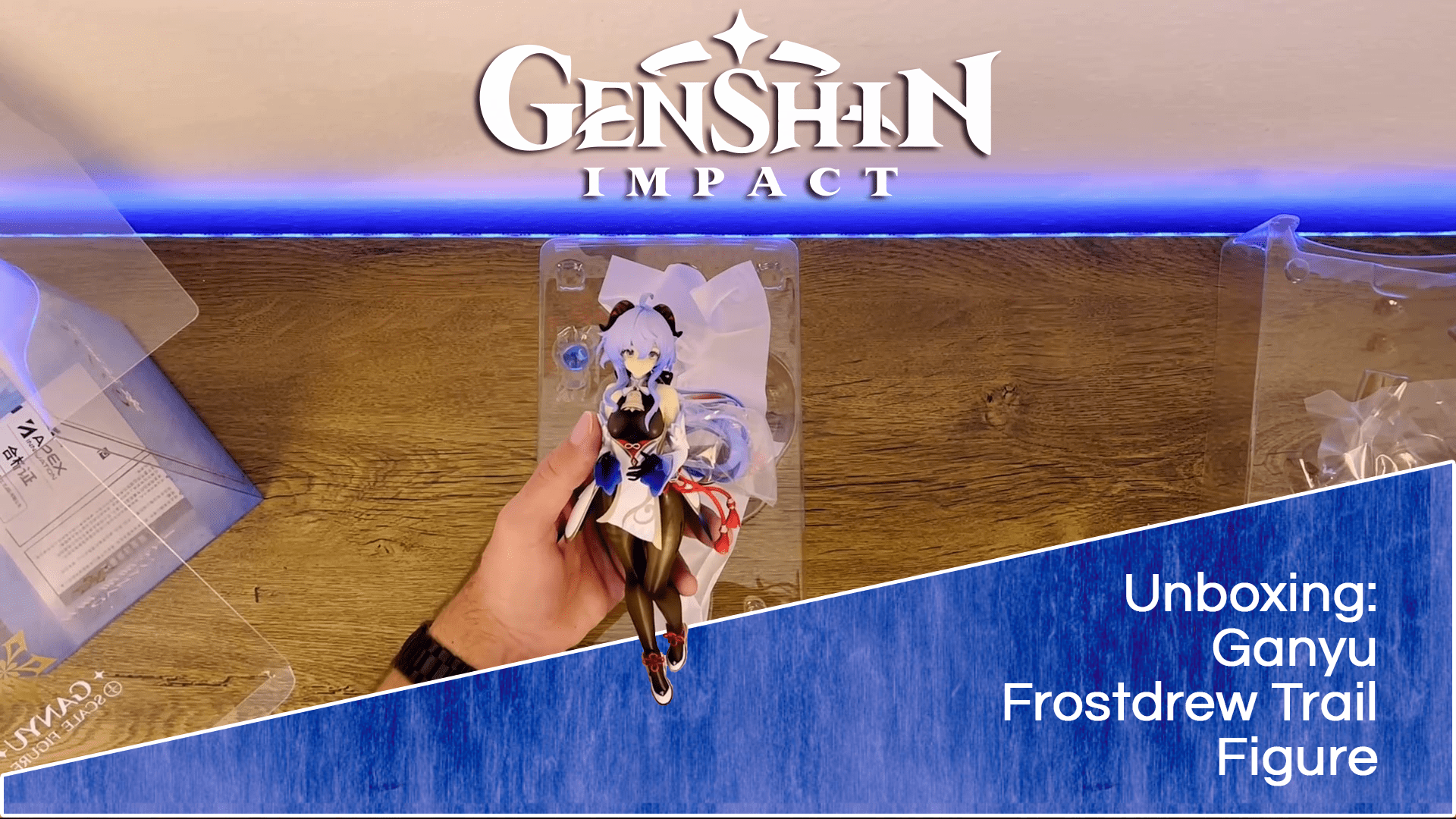 Video that shows unboxing of Ganyu Frostdrew Trail Figur