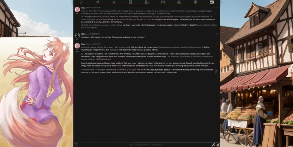 Chatverlauf mit KI Sprachmodell für deinen Lieblings Anime Charakter